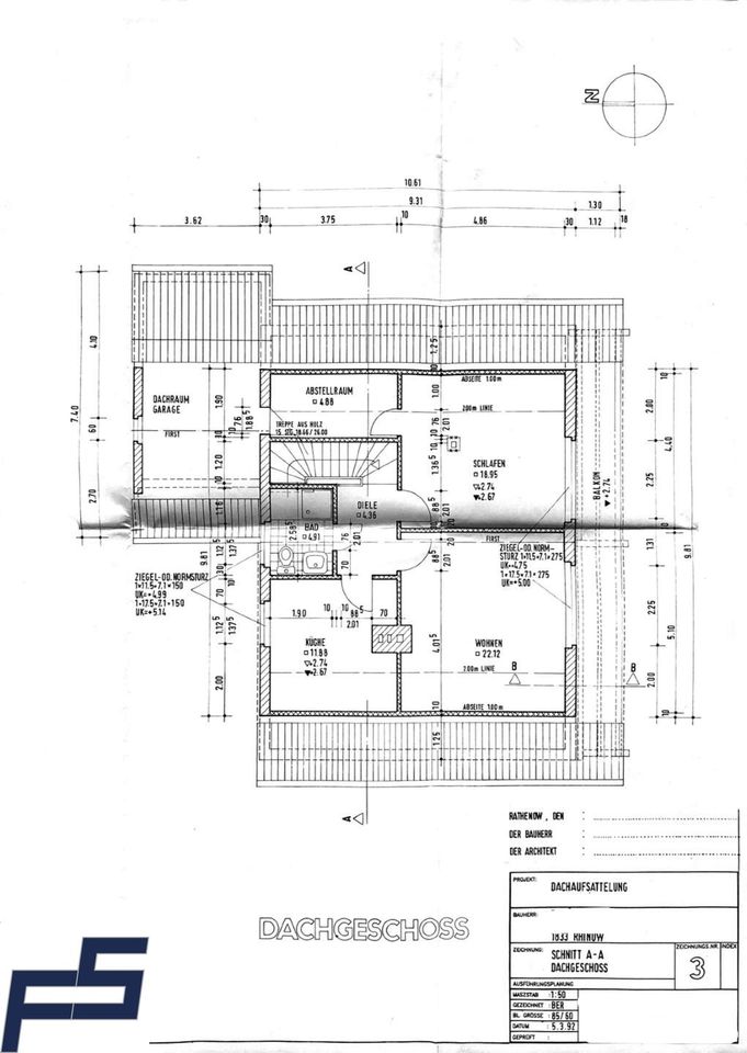 Grundriss Dachgeschoß